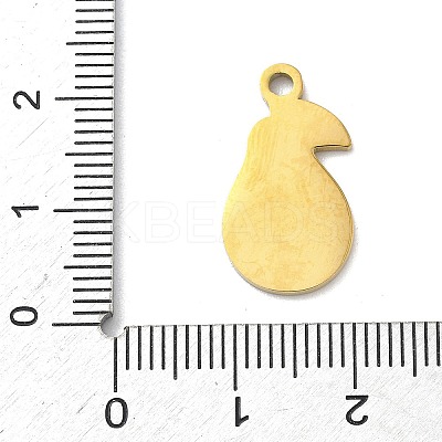 304 Stainless Steel Fruit Enamel Pendants STAS-G362-04G-11-1