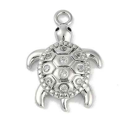 Brass Micro Pave Cubic Zirconia Pendants KK-I719-33P-1