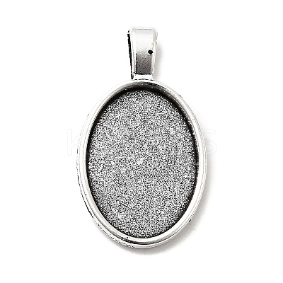 Vintage Tibetan Style Alloy Pendant Cabochon Settings X-TIBEP-O006-04AS-1