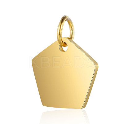 Ion Plating(IP) 304 Stainless Steel Stamping Blank Tag Charms LS-STAS-I311-23G-1