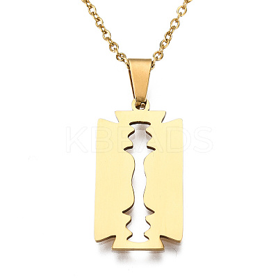 201 Stainless Steel Pendants Necklaces LS-NJEW-S105-JN721-45-2-1