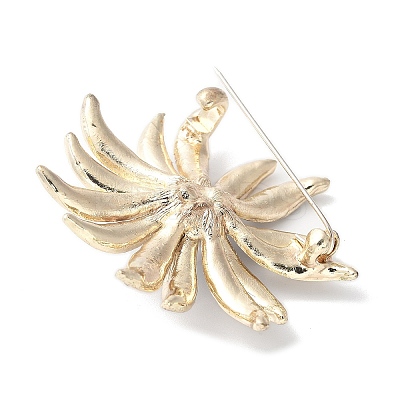 Sunflower Alloy Rhinestone Brooches for Backpack Clothes JEWB-F038-02LG-1