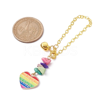 Alloy Enamel Pendant Decorations HJEW-JM01710-1