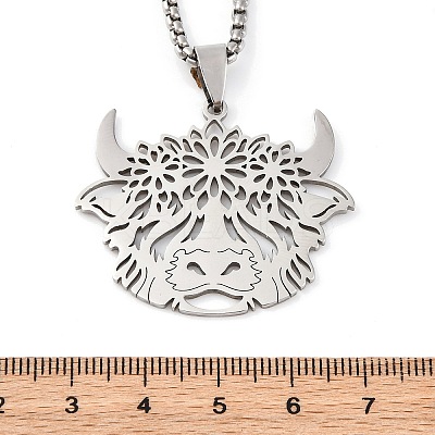 201 Stainless Steel Pendant Necklaces NJEW-C066-16P-1