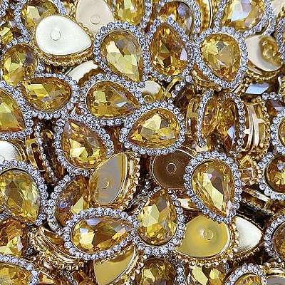 Teardrop Sew on Rhinestone FIND-WH0135-66K-1