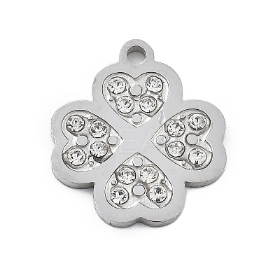304 Stainless Steel Rhinstones Pendants STAS-I327-16P-1