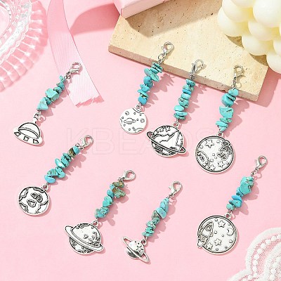 8Pcs Alloy Pendant Decorations HJEW-CJ00075-1