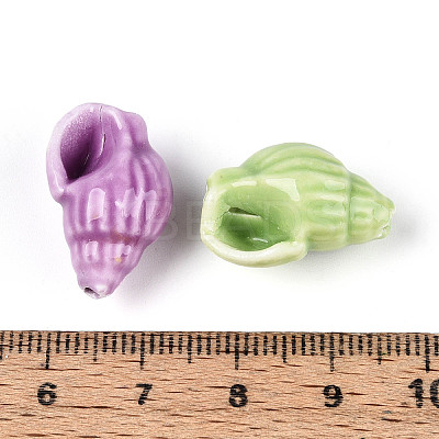 Handmade Printed Porcelain Beads PORC-T133-01M-01-1