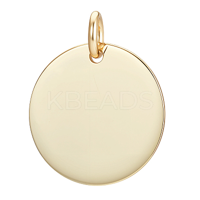 Flat Round Blank 925 Sterling Silver Charms STER-BC0003-41B-G-1