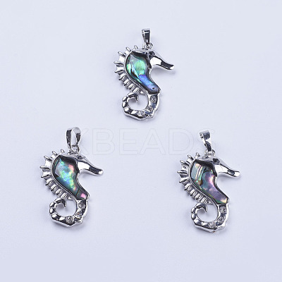Abalone Shell/Paua Shell Pendants SSHEL-L008-05P-1