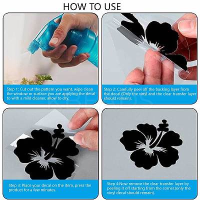 4Pcs 4 Styles PET Waterproof Self-adhesive Car Stickers DIY-WH0308-225A-088-1