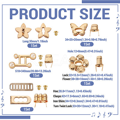 5Pcss 5 Styles Flower Alloy Purse Press Lock Sets FIND-TA0008-51-1