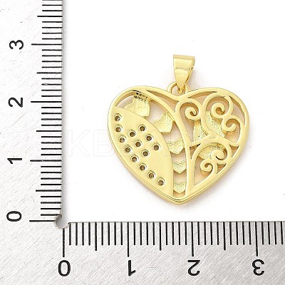 Brass Micro Pave Cubic Zirconia Pendants KK-S511-26B-G-1