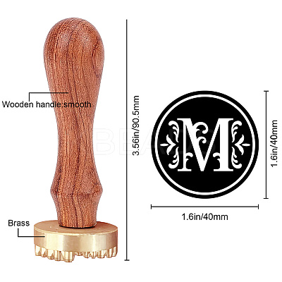 1Pc Golden Tone Brass Stamp Head DIY-CP0007-82M-1