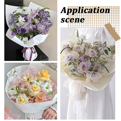 114Pcs Square Cotton Flower Bouquet Wrapping Paper Decoration AJEW-SP0004-30E-1