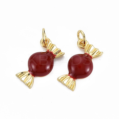 Brass Enamel Charms ENAM-S128-001M-NR-1