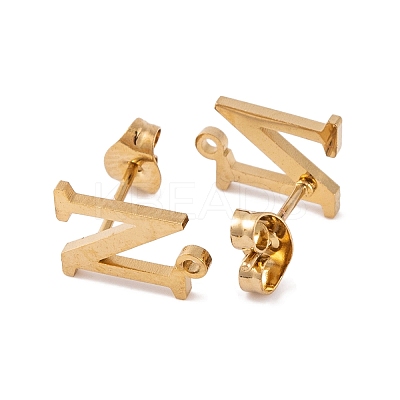 Ion Plating(IP) 304 Stainless Steel Stud Earrings FIND-Q103-01N-G-1