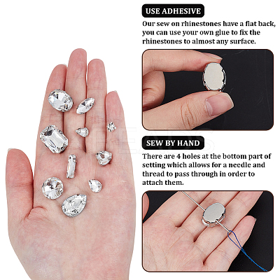 100Pcs Sew on Rhinestone GLAA-CY0001-01B-1