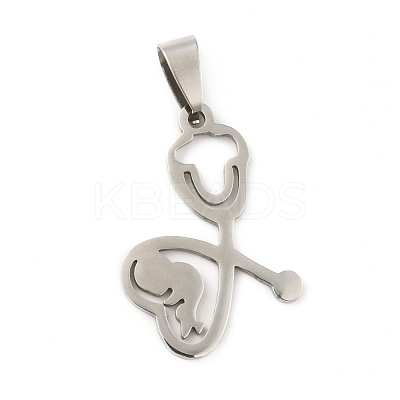 Non-Tarnish 201 Stainless Steel Pendants STAS-D190-09P-1