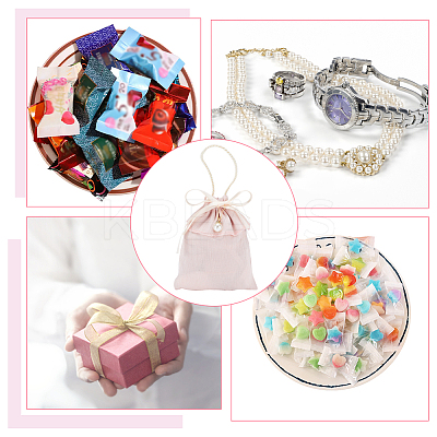 8 Sets 4 Colors Satin Jewelry Drawstring Gift Bags ABAG-BC0001-40-1