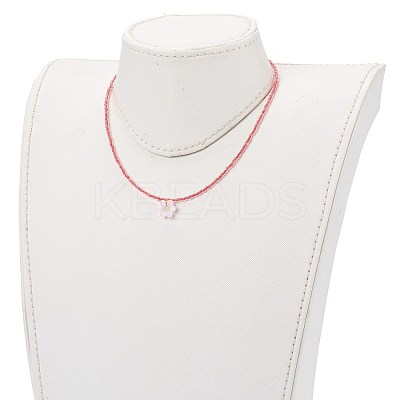 Glass Seed Beads Pendant Necklaces NJEW-JN03338-03-1