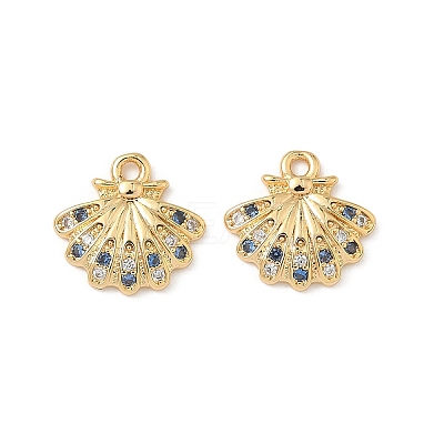 Brass Micro Pave Cubic Zirconia Charms LS-X-KK-C099-01J-G-1