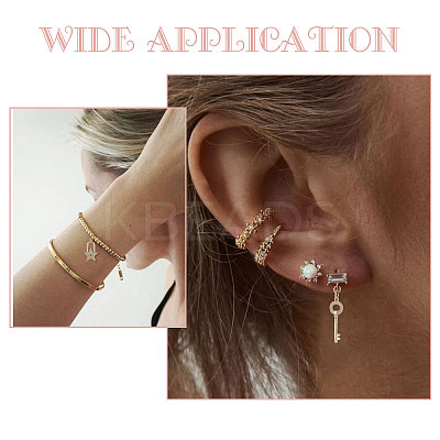 12Pcs 2 Style Brass Micro Pave Clear Cubic Zirconia Beads Pendant KK-BBC0002-96-1