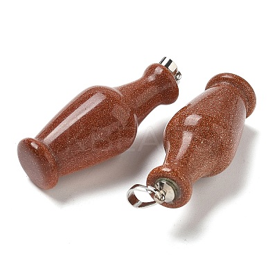 Synthetic Goldstone 3D Pendants G-K385-10P-03-1
