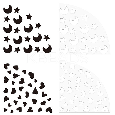 2Pcs 2 Style Custom Acrylic Tie-Dye Template DIY-CP0008-78A-1