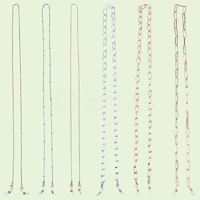 6Pcs 6 Styles Eyeglasses Chains AJEW-GF0011-55-1