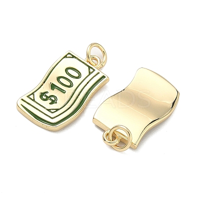 Brass Enamel Pendants KK-F933-11G-1