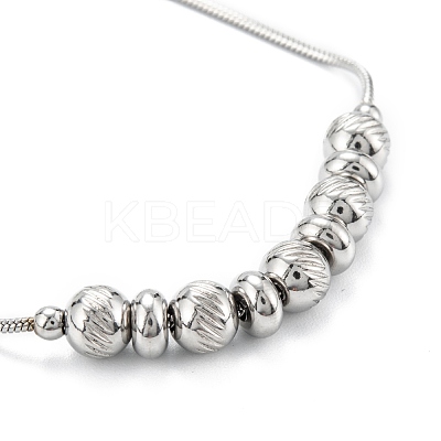 Tarnish Resistant 304 Stainless Steel Beaded Bracelets STAS-A052-25P-1