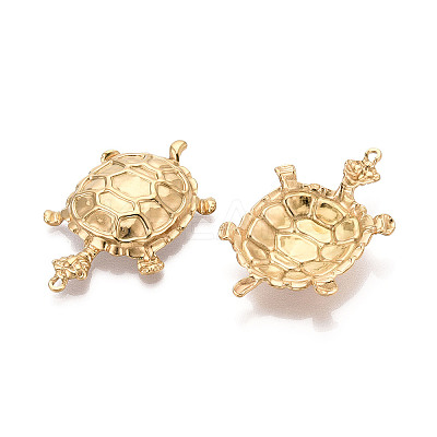 304 Stainless Steel Turtle Pendants STAS-T069-19G-1