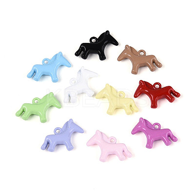 Spray Painted Alloy Pendants PALLOY-N181-28-1