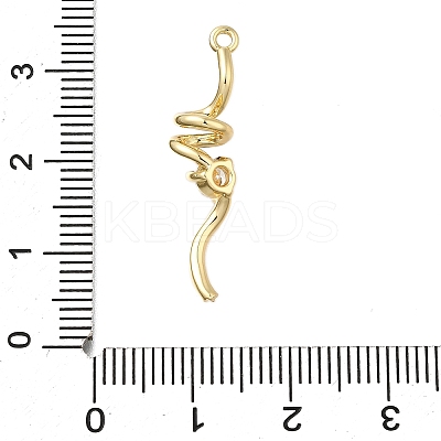 Brass with Cubic Zirconia Pendants KK-Q048-02G-1