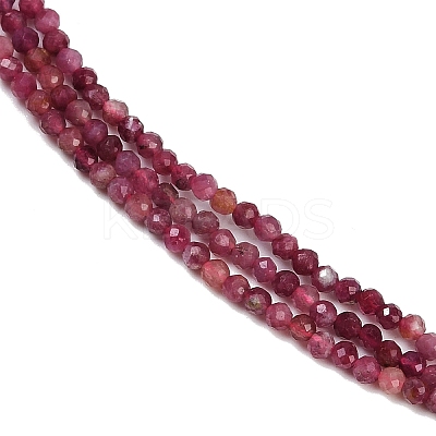 Natural Red Tourmaline Beads Strands G-RM250101-A14-1