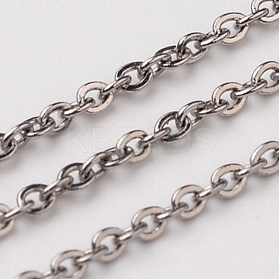 Tarnish Resistant 304 Stainless Steel Cable Chains CHS-L015-30-1