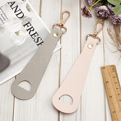 4Pcs 2 Colors Imitation Leather Hat Clips FIND-GF0008-14C-1