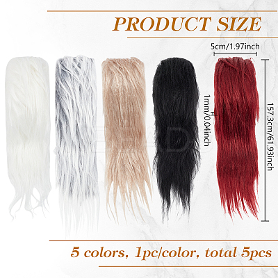 Imitation Hair Faux Fur Fabric DIY-WH0581-02A-1