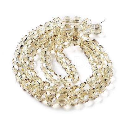 Electroplate Rondelle Glass Beads Strands EGLA-A036-09A-PL01-1