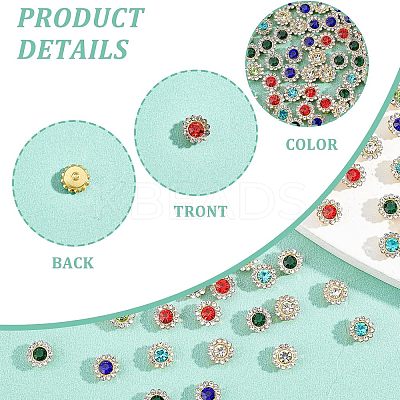 600Pcs 6 Colors Sew on Rhinestone RGLA-FH0001-02-1