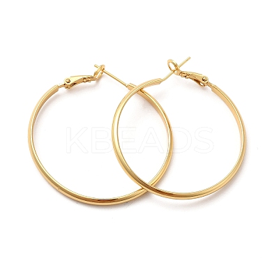 Rack Plating Brass Huggie Hoop Earrings EJEW-P226-18A-G-1