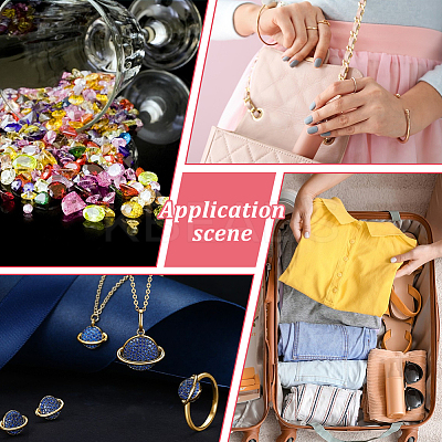 Velvet Jewelry Flap Pouches ABAG-WH0038-43G-1