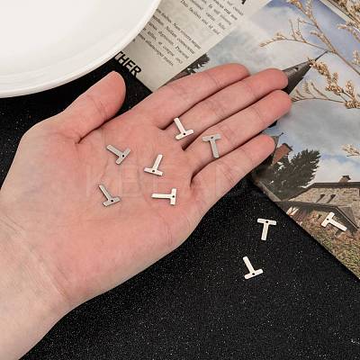 Tarnish Resistant 304 Stainless Steel Letter Charms X-STAS-O072-T-1