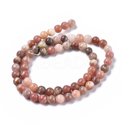 Natural Plum Blossom Jasper Beads Strands G-A163-02-4mm-1