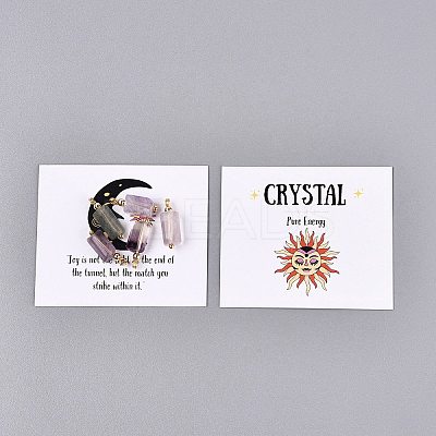 Natural Fluorite Pendants GG-N004-01G-03-1