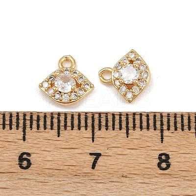 Brass Micro Pave Cubic Zirconia Pendants KK-K407-31G-01-1