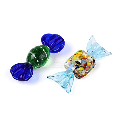 24Pcs Handmade Lampwork Candy Display Decorations LAMP-N034-01-1
