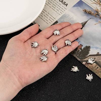 Tarnish Resistant 201 Stainless Steel Elephant Charms STAS-Q192-15-1