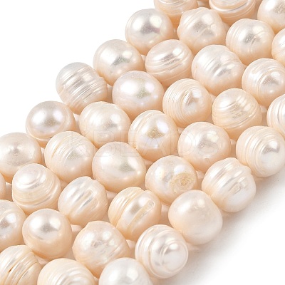 Natural Cultured Freshwater Pearl Beads Strands PEAR-I007-07T-01-1